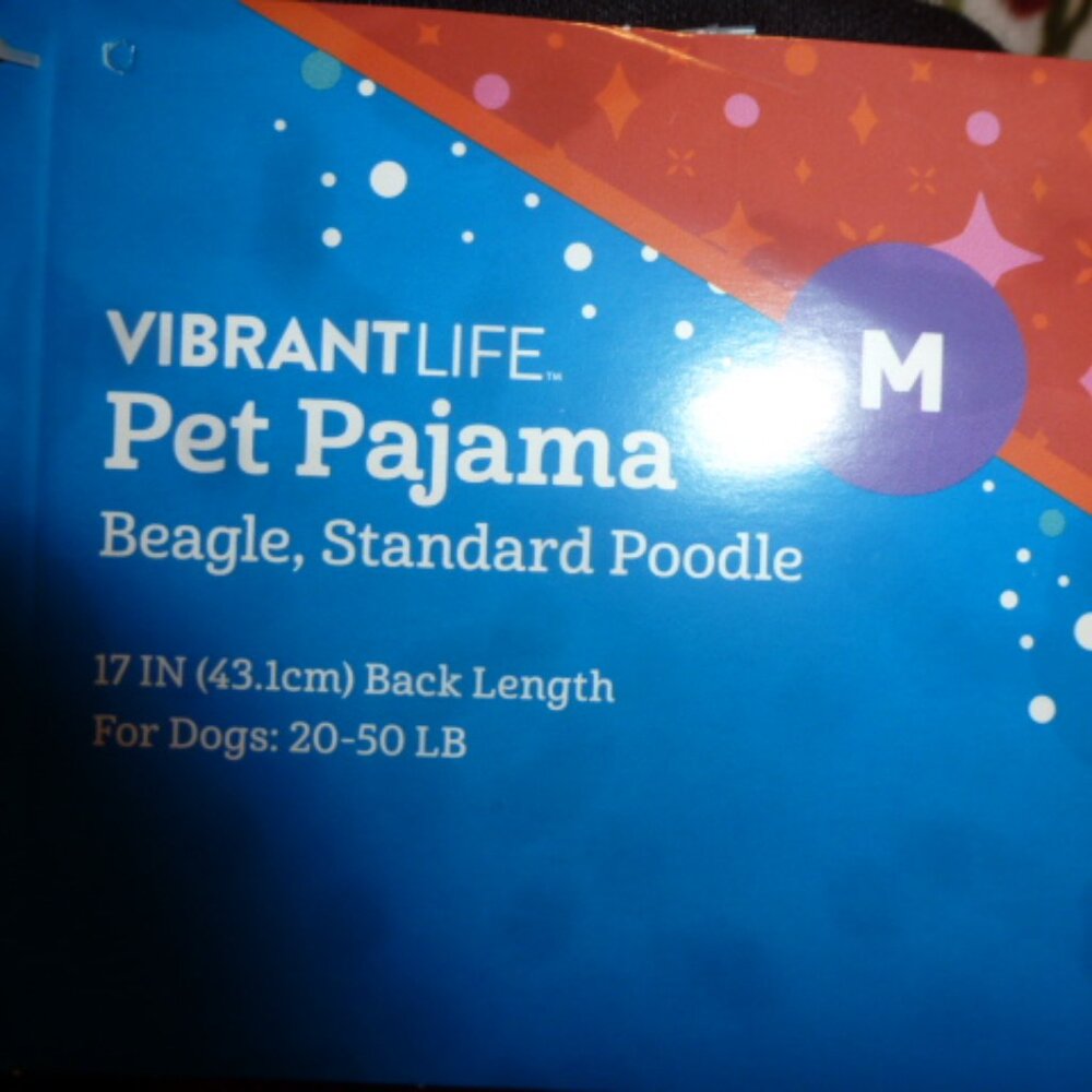 Vibrant Life Holiday Pet Pajamas dog 20-50 lb - Picture 4 of 7